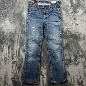 Gap Bootcut Jeans Womens 2A Blue Good Distressed 1969 Stretch Denim